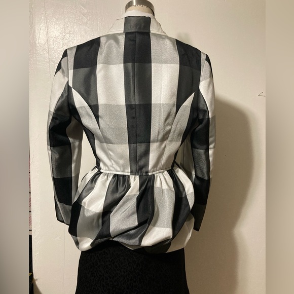 Impeccable CDG asymmetrical gingham bubble blazer - Picture 3 of 11